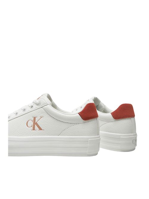 Sneaker platform bianco/travertino Calvin Klein Jeans | YW0YW016690K6